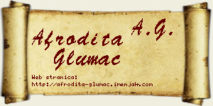 Afrodita Glumac vizit kartica
